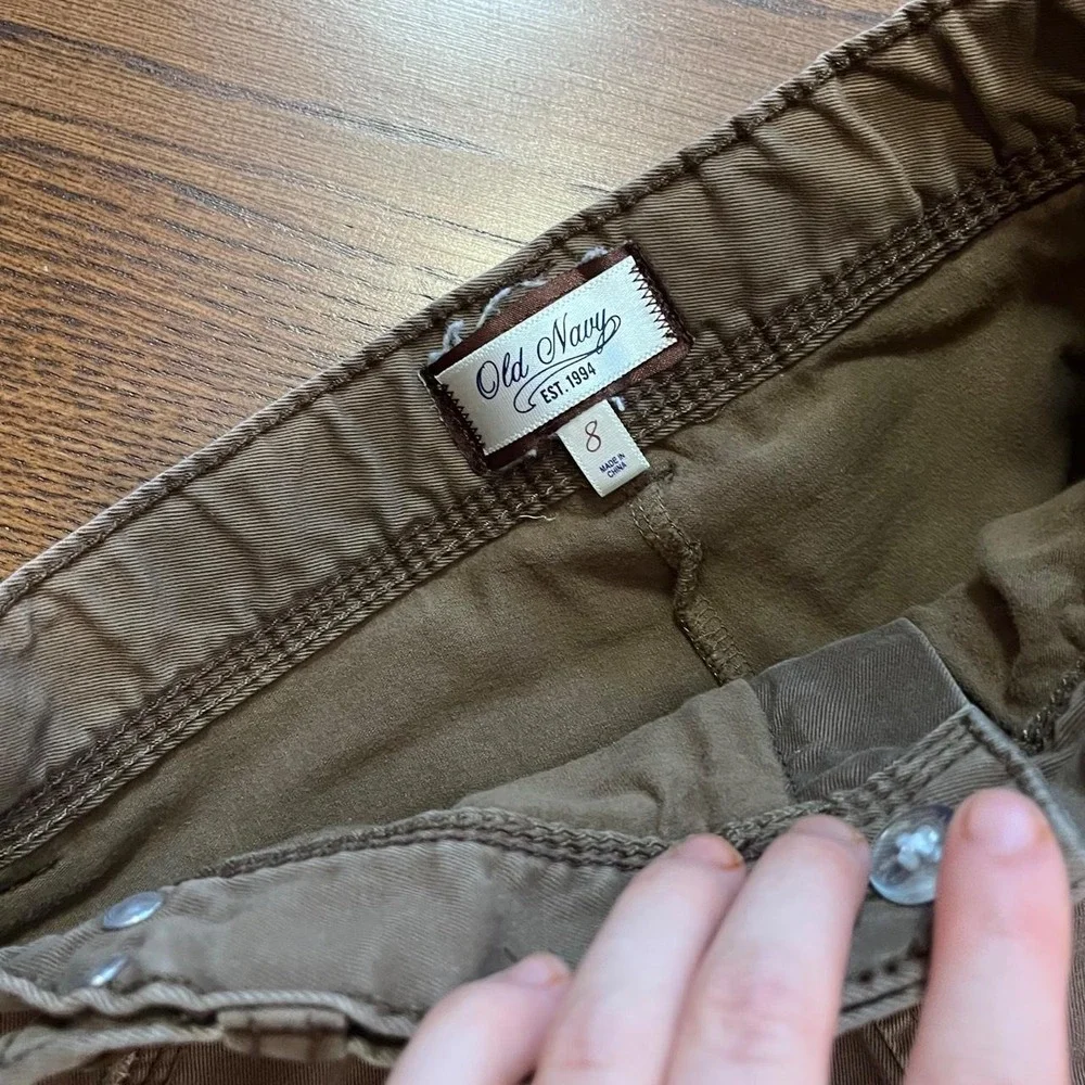 y2k KIDS girls brown cargo skort skirt size 8